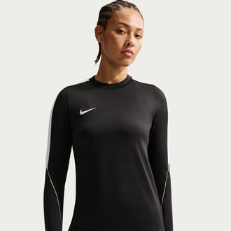 Nike Womens Strike Dri-FIT Soccer Crew-Neck Top in Black | IH0328-010
