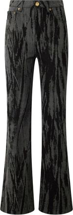 Roberto Cavalli Jeans met streep-effect - Zwart