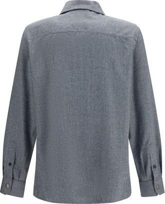 Brunello Cucinelli Virgin Wool Shirt - Gray