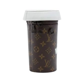 Louis Vuitton Pre-owned Coffee Cup Pouch - Dames - Pre-owned - Bruin - Maat: ONE Size Leer
