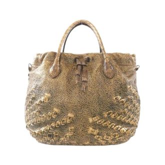 Bottega Veneta Bolso de mano de cuero Pre-owned - Pre-owned - Mujer - Beige - ONE SIZE