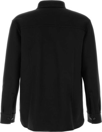Jil Sander Mens Black Wool Shirt 001 Exterior: Giubbini Jacket