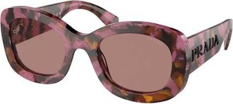 Prada Light Brown Oval Ladies Sunglasses PR A13S 18N10D 54