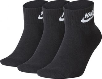 Nike Everyday Essential Ankle Sports Training Socks Unisex 3-Pairs Black SK0110-010