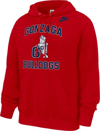 Nike Gonzaga Bulldogs Club Nike Mens Football Fleece Pullover Hoodie in Red | M31233P394GONZ-RED