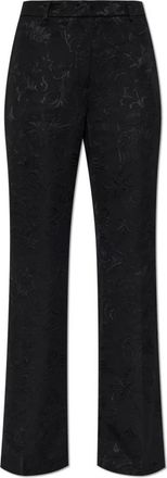 Etro Jacquard Wijde Pijpen Broek - Dames - Wijde Broeken - Zwart - M - Leer - Broeken