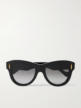 Loewe Occhiali Da Sole In Acetato Con Montatura D-frame Anagram - Nero