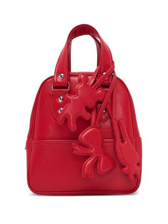 Comme Des Garçons bear charm-detail shoulder bag - women - Polyurethane/Nylon - One Size - Red