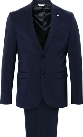 Manuel Ritz single-breasted suit - men - Polyester/Viscose/Viscose/Spandex/Elastane - 48 - Blue