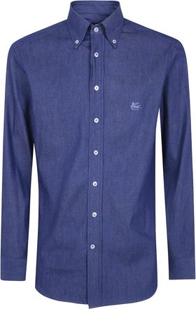 Etro Casual Shirts - Heren - Casual Overhemden - Blauw - M - Overhemden