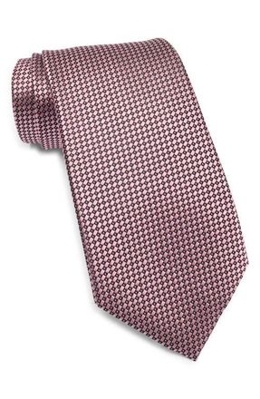 Ermenegildo Zegna Neat Silk Tie in Md Pnk Micro Fan at Nordstrom