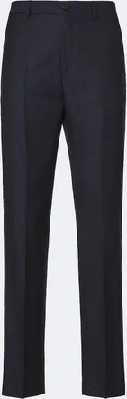Etro Jacquard virgin wool straight pants