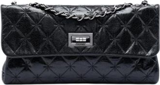 Chanel Pre-owned Vintage Flap Shoulder Bag - Dames - Vintage Schoudertas - Zwart - ONE Size - Leer - Vintage
