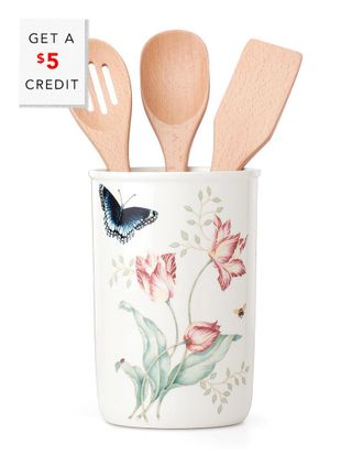 Lenox Butterfly Meadow 4Pc Utensil Holder Set