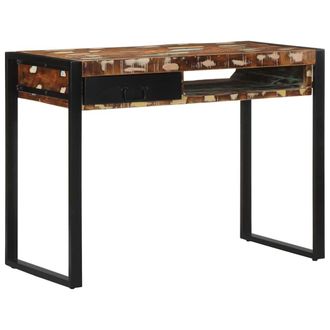 Berkfield Home Desk Multicolour 100x50x75 cm Solid Wood Reclaimed | Size: 100 x 50 x 75 cm