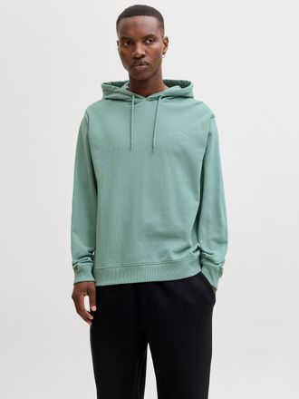 Jack & Jones Kapuzensweatshirt JACK & JONES JJCOLLEGE LOGO SWEAT HOOD, Herren, Gr. XXL, mineral blau, Sweatware, Obermaterial: 80% Baumwolle, 20% Polyester, unifar