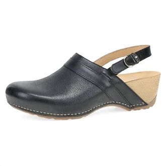 Dansko Womens Tammy Milled Burnished Mule In Black