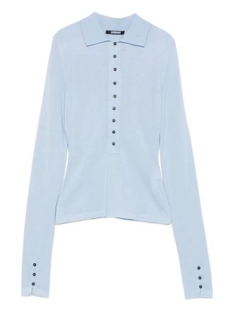 Jacquemus Polo in lana merino - Blu