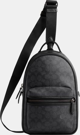 Coach Mens Charter Pack In Signature Canvas - Grey - One Size