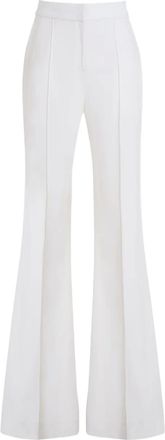 Elie Saab pleated-front flared pants - White