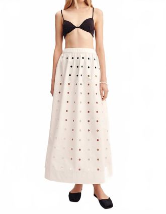 Poss&eacute; Peggy Midi Skirt In Vintage White