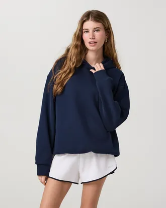 Vuori Clothing Restore Oversized Hoodie | Blue Coast | XS, Size Extra Small
