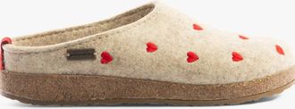 Haflinger Womens Haflinger CUORICINI Womens Felt Clogs Grey - Tan - Size: 6