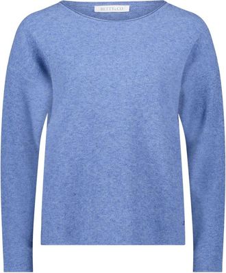 Betty & Co Truien & Vesten, Dames, Blauw, S, Gebreide trui met ronde hals