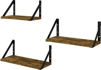 Vicco Estanter&iacute;a De Pared Fyrk, Roble R&uacute;stico, 3 Partes