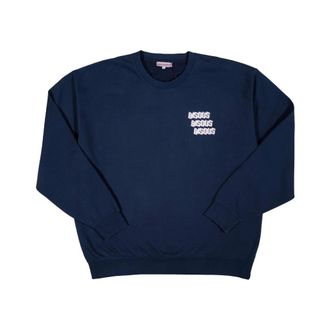 Bisous Skateboards X3 Crewneck - - Sweatshirts & Hoodies - Uomo - Blu - S