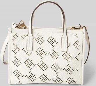 Tommy Hilfiger Henkeltasche mit Monogramm Design in Offwhite, Größe 1