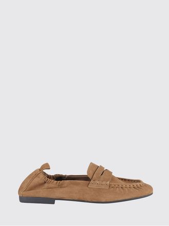 Copenhagen Shirred Suede Loafers with Penny Bar
