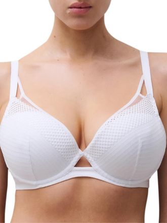 Chantelle Womens Play Plunge T-Shirt Bra - White polyamide - Size 32A