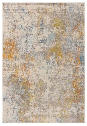 Novatrend Alfombra tejida plana moderna amarilla 080x150 cm