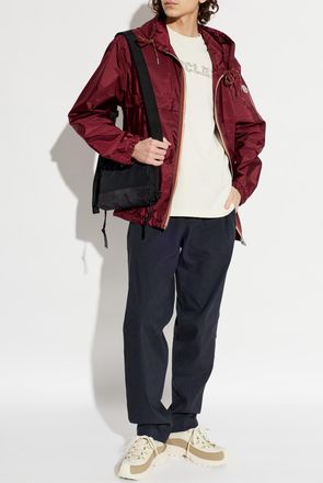 Moncler T-shirt With Embroidered Logo, Mens, Cream