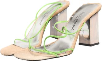 Dolce & Gabbana Multicolor Leather Block Heels Sandals Womens Shoes (Pre-Owned)