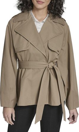 Karl Lagerfeld Karl Lagerfeld Short Flared Trench Coat