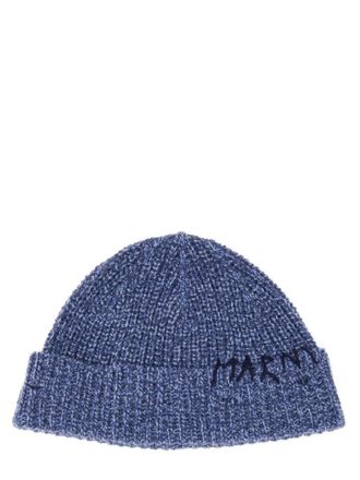 Marni Dark Blue Knitted Beanie