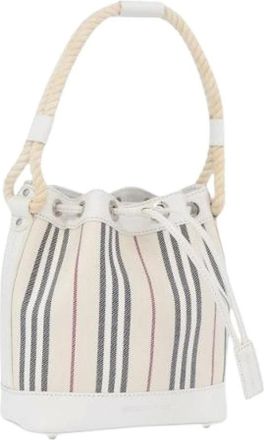 Burberry Pre-owned Bucket Bags, female, Multicolor, Size: ONE SIZE Pre-owned Canvas Hand Bag