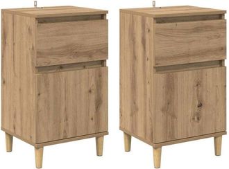 vidaXL Bedside Cabinet with Drawer 2 pcs Artisan Oak 40 x 35 x 70 cm vidaXL