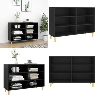 vidaXL Credenza Nera 103,5x35x70 cm in Legno Multistrato - Credenza nera - Credenza scandinava