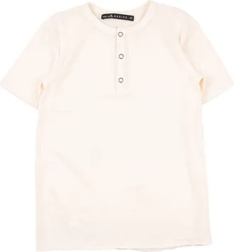 Miki Miette Pauli Short Sleeve Henley in Creme at Nordstrom, Size 12-18M