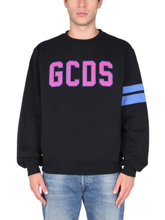 GCDS Logo Embroidered Cotton Sweatshirt