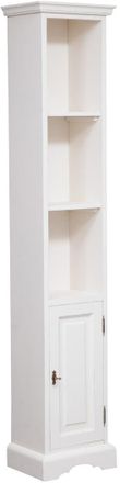 Biscottini International Biscottini - Peque&ntilde;a Biblioteca De Madera Maciza De Tilo Acabado Con Efecto Blanco Envejecido 40x30x196 Cm