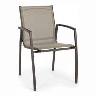BIZZOTTO Bizzotto - Silla Hilla Caf&eacute; Aluminio Con Reposabrazos