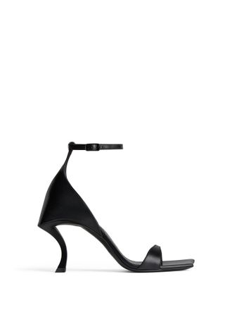 Balenciaga Womens Black Calf Leather Sandals - Size EU 36