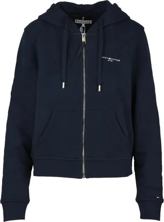 Tommy Hilfiger Navy Blue Zip-Up Cotton Hoodie