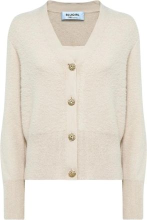 Blugirl Twin-set - Dames - Vesten - Beige - M - Polyester - Truien & Vesten