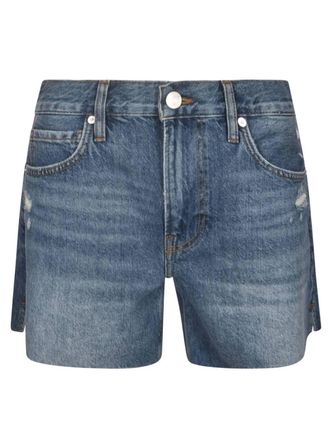 Frame Denim Womens Distressed Denim Shorts In Azure
