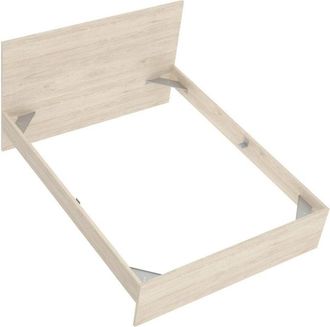 Dmora Dmora - Letto alla francese Howard, Sommier per camera da letto, Giroletto per stanza, Struttura porta materasso, 146x195 h100 cm, Rovere